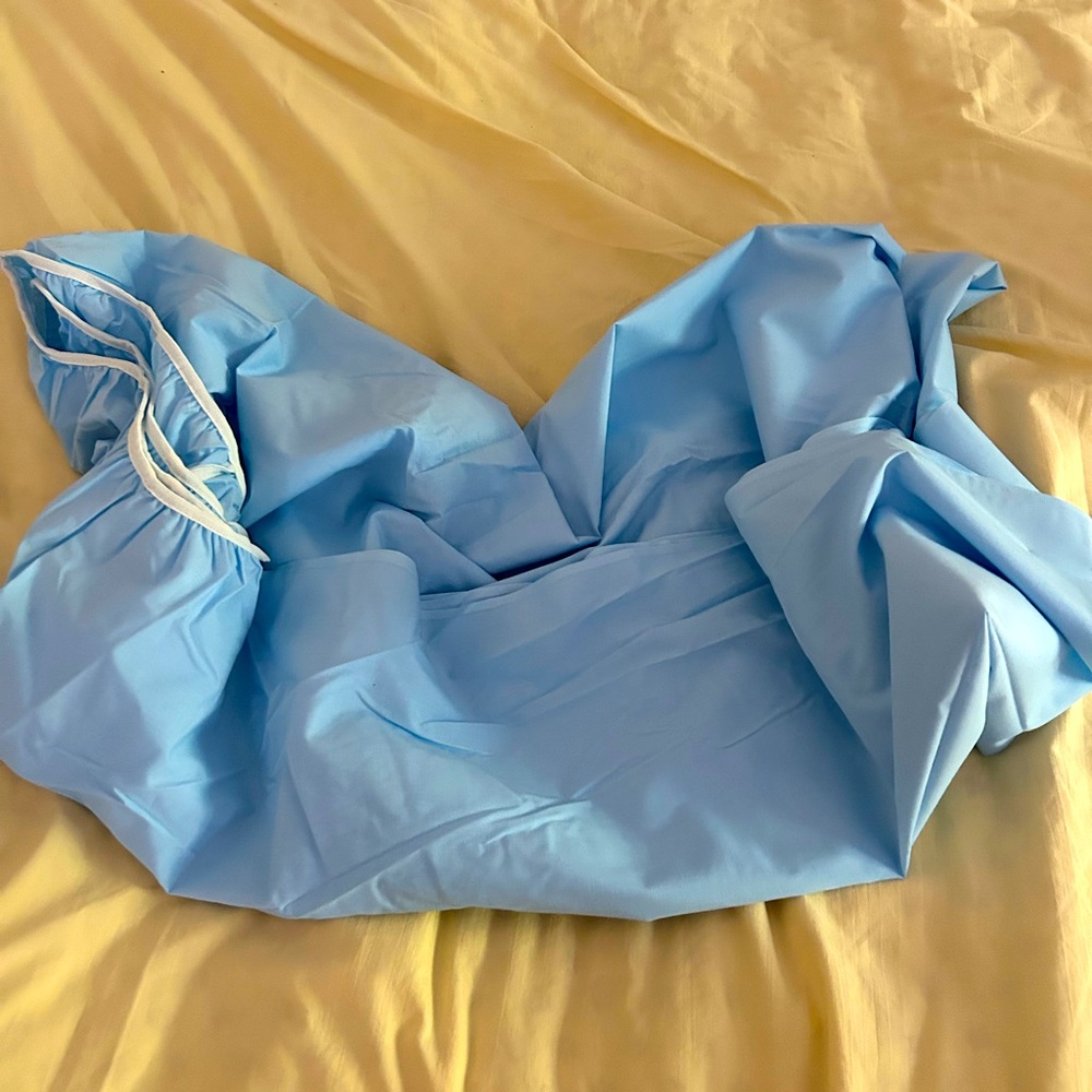 NWOT Sears and Roebuck vintage Light Blue Fitted Twin Bed Percale Sheet